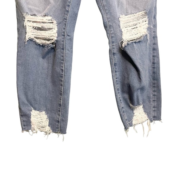 Good American Good Classic Distressed Straight High Rise Crop Jeans Size 18 NWT - Picture 7 of 16